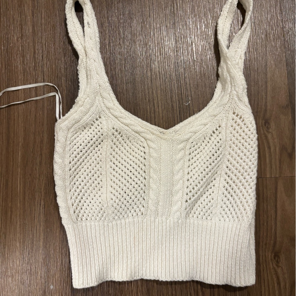 Me to We Cream Knit Tank Top